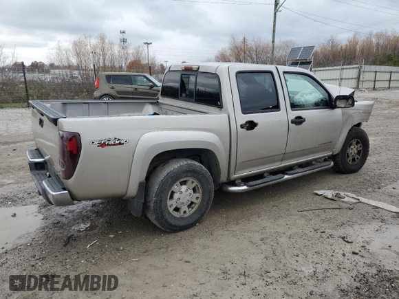 2005 GMC Canyon 1SF SLE Z71 with VIN 1GTDT136658127360, listed as a Copart auction lot 81308914 with 0 mi miles and Salvage Title. Bid and sale history available at carsss.com. Image 3.