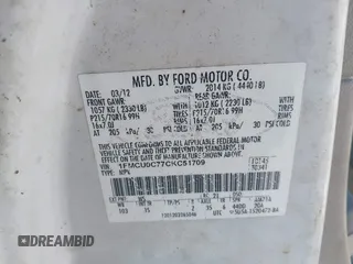 2012 Ford Escape XLS with VIN 1FMCU0C77CKC51709, listed as a IAAI auction lot 42847290 with 218,175 mi miles and . Bid and sale history available at DreamBid. Image 9.