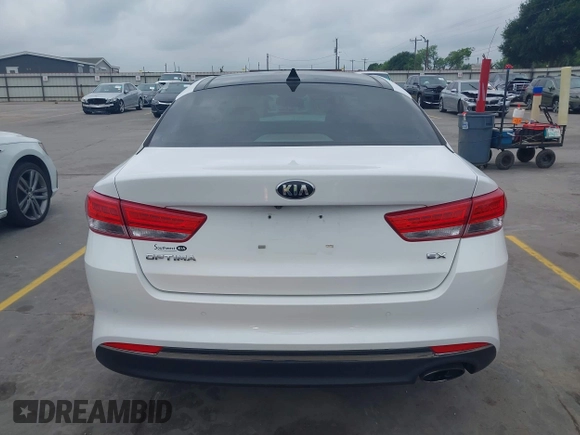 2018 Kia Optima EX with VIN 5XXGU4L35JG182990, listed as a IAAI auction lot 42126209 with 66,245 mi miles and . Bid and sale history available at carsss.com. Image 16.