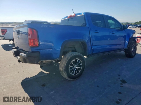 2020 Chevrolet Colorado 4WD ZR2 with VIN 1GCGTEEN6L1104160, listed as a Copart auction lot 56140705 with 70,683 mi miles and Salvage title. Bid and sale history available at DreamBid. Image 3.