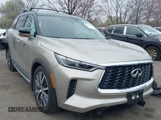 2025 Infiniti QX60 Autograph with VIN 5N1AL1HU9SC347798, listed as a IAAI auction lot 41952279 with 957 mi miles and . Bid and sale history available at DreamBid. Image 1.