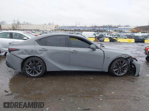 2024 Lexus IS 350 F Sport with VIN JTHBZ1E22R5035541, listed as a IAAI auction lot 41060031 with 8,390 mi miles and . Bid and sale history available at DreamBid. Image 14.