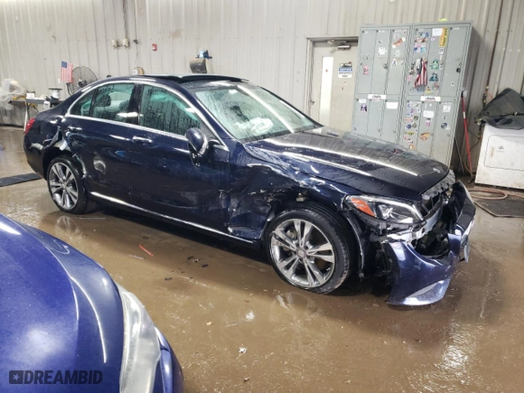 2015 Mercedes-Benz C-Class C 300 Luxury with VIN 55SWF4KB4FU072505, listed as a Copart auction lot 46944065 with NaN miles and Salvage Title. Bid and sale history available at carsss.com. Image 4.