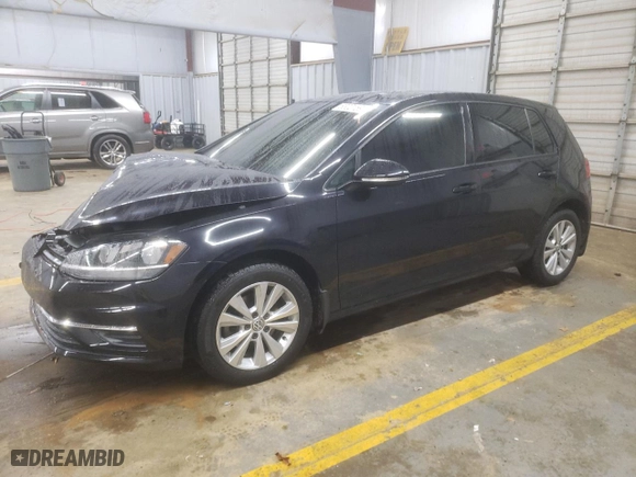 2020 Volkswagen Golf TSI with VIN 3VWG57AU9LM001110, listed as a Copart auction lot 83001594 with 69,436 mi miles and Salvage Title. Bid and sale history available at carsss.com. Image 1.