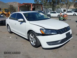 2012 Volkswagen Passat SE with VIN 1VWBP7A3XCC109832, listed as a IAAI auction lot 41657750 with 192,653 mi miles. Bid and sale history available at carsss.com. Image 1.
