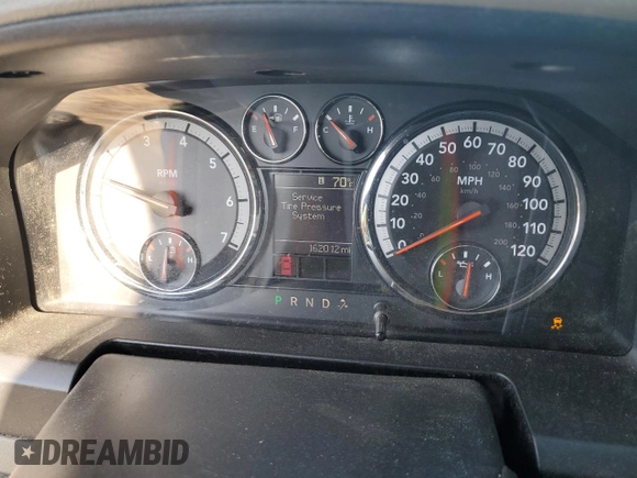 2012 Ram 1500 ST with VIN 1C6RD6FP0CS258814, listed as a Copart auction lot 52071985 with 162,012 mi miles and Salvage title. Bid and sale history available at DreamBid. Image 9.