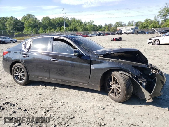2017 Infiniti Q50 Premium with VIN JN1EV7AR2HM838907, listed as a Copart auction lot 56480525 with 161,304 mi miles and Salvage title. Bid and sale history available at DreamBid. Image 4.