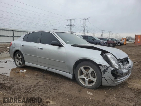 2003 Infiniti G35 w/Leather with VIN JNKCV51E83M313816, listed as a Copart auction lot 51789595 with 197,615 mi miles and Salvage Title. Bid and sale history available at DreamBid. Image 4.