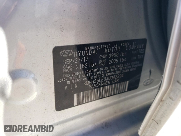 2018 Hyundai Elantra with VIN KMHH35LE3JU042294, listed as a Copart auction lot 81426084 with Not Provided miles and Salvage Title. Bid and sale history available at DreamBid. Image 14.