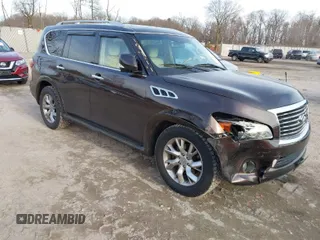 2011 Infiniti QX56 8-passenger with VIN JN8AZ2NC6B9301108, listed as a IAAI auction lot 41610789 with 167,160 mi miles. Bid and sale history available at carsss.com. Image 1.