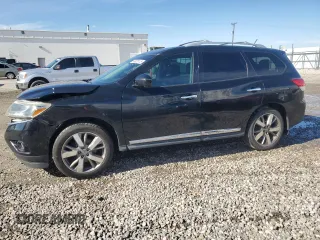 2014 Nissan Pathfinder Platinum with VIN 5N1AR2MM7EC704376, listed as a Copart auction lot 46525115 with 120,035 mi miles and Salvage Title. Bid and sale history available at carsss.com. Image 1.