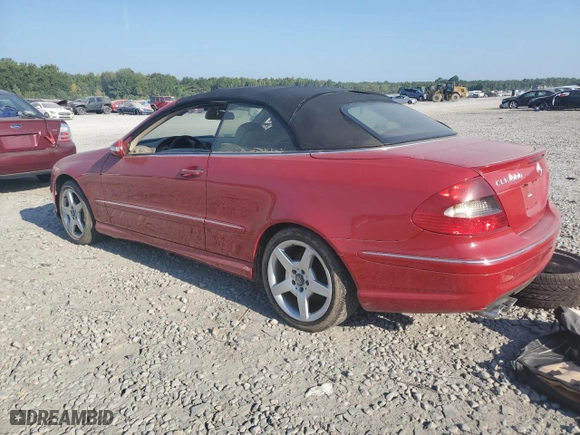 2006 Mercedes-Benz CLK-Class 5.0L with VIN WDBTK75G36T064836, listed as a Copart auction lot 68980484 with 8,364 mi miles and Salvage Title. Bid and sale history available at carsss.com. Image 2.