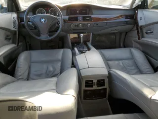 2007 BMW 5 Series 525i with VIN WBANE53567CY06863, listed as a Copart auction lot 46876865 with 34,017 mi miles and Salvage Title. Bid and sale history available at carsss.com. Image 8.