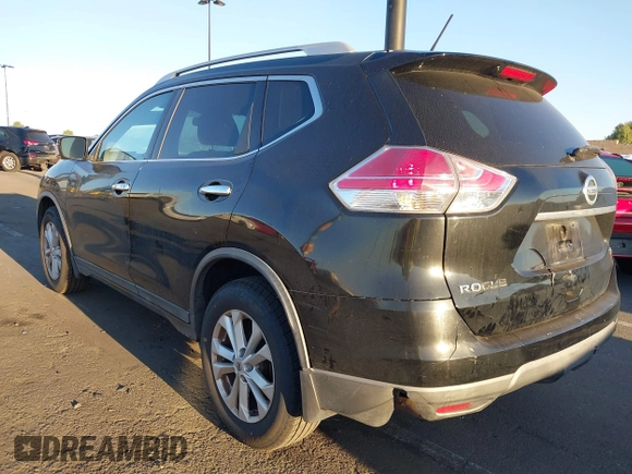 2015 Nissan Rogue SV with VIN KNMAT2MTXFP505183, listed as a IAAI auction lot 41878121 with 127,677 mi miles. Bid and sale history available at carsss.com. Image 3.