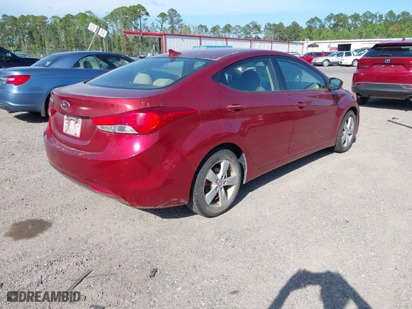2013 Hyundai Elantra Limited with VIN 5NPDH4AEXDH383577, listed as a IAAI auction lot 41930463 with 102,118 mi miles. Bid and sale history available at carsss.com. Image 4.