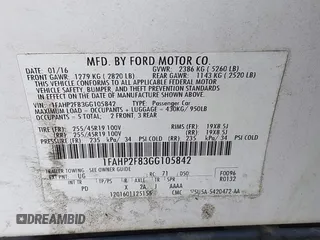 2016 Ford Taurus Limited with VIN 1FAHP2F83GG105842, listed as a IAAI auction lot 41377424 with 178,461 mi miles and . Bid and sale history available at DreamBid. Image 9.