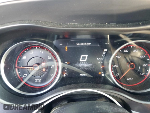 2021 Dodge Charger SXT with VIN 2C3CDXBGXMH587740, listed as a Copart auction lot 44844385 with 74,643 mi miles and Salvage Title. Bid and sale history available at carsss.com. Image 9.