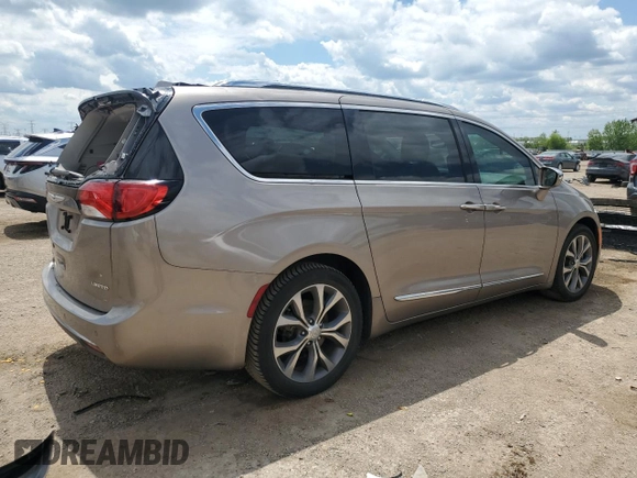 2017 Chrysler Pacifica Limited with VIN 2C4RC1GG3HR616218, listed as a Copart auction lot 58342445 with 53,536 mi miles and Salvage title. Bid and sale history available at DreamBid. Image 3.