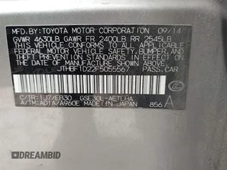 2015 Lexus IS with VIN JTHBF1D22F5055567, listed as a IAAI auction lot 41928372 with 175,725 mi miles. Bid and sale history available at carsss.com. Image 9.