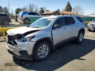 2020 Chevrolet Traverse LS with VIN 1GNEVFKW7LJ267704, listed as a Copart auction lot 50565135 with 108,579 mi miles and Salvage Title. Bid and sale history available at carsss.com. Image 1.