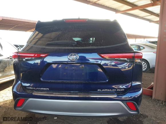 2022 Toyota Highlander Platinum with VIN 5TDFZRBH4NS234864, listed as a IAAI auction lot 41720207 with 23,460 mi miles. Bid and sale history available at carsss.com. Image 16.