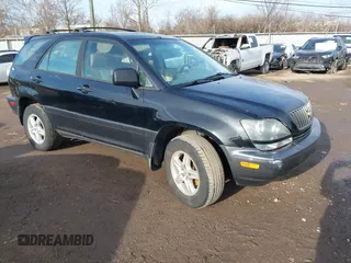 2000 Lexus RX 300 with VIN JT6HF10U4Y0157091, listed as a IAAI auction lot 41655562 with 168,956 mi miles. Bid and sale history available at carsss.com. Image 1.