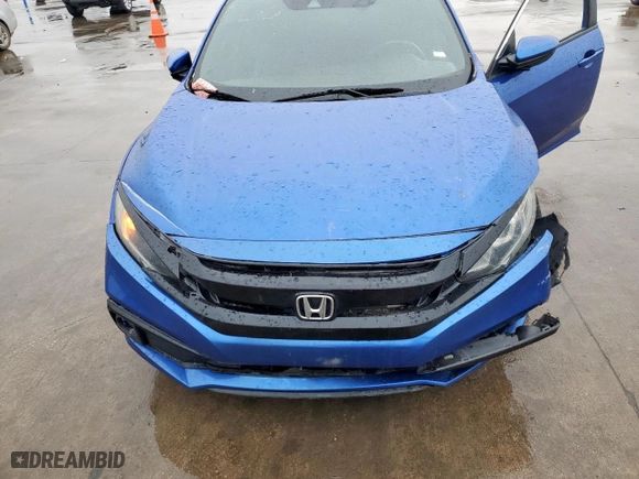 2019 Honda Civic Sedan Sport with VIN 19XFC2F82KE022215, listed as a Copart auction lot 50644045 with 66,756 mi miles and Salvage Title. Bid and sale history available at carsss.com. Image 11.