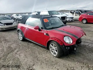 2012 MINI Cooper Convertible with VIN WMWZN3C56CT135341, listed as a Copart auction lot 48611575 with 0 mi miles and Salvage Title. Bid and sale history available at carsss.com. Image 11.