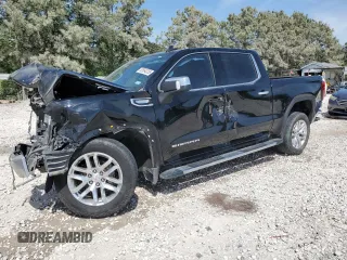 2020 GMC Sierra 1500 SLT z VIN 3GTP8DED8LG176028, wystawiony jako Copart lot #53564355 z przebiegiem Nie podano mil oraz Szkoda całkowita • Salvage title. Historia ofert i sprzedaży dostępna na DreamBid. Obrazek 1.