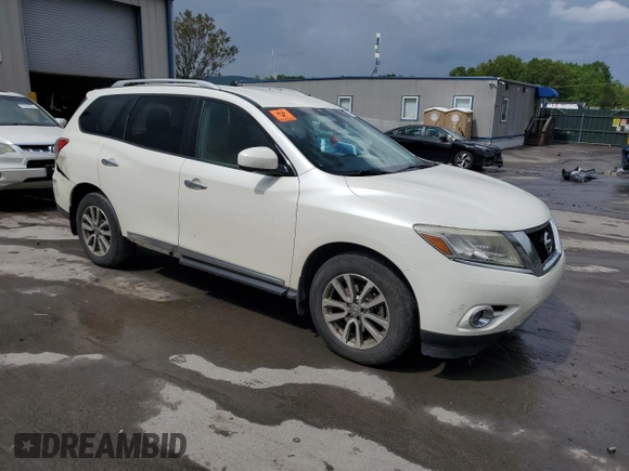 2016 Nissan Pathfinder S with VIN 5N1AR2MM2GC625863, listed as a Copart auction lot 57161845 with 265,973 mi miles and Salvage title. Bid and sale history available at DreamBid. Image 4.