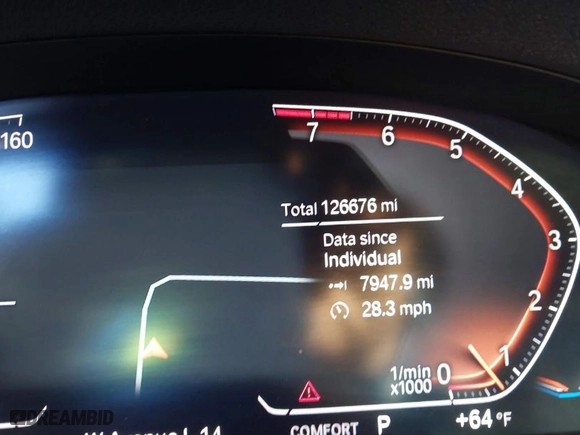 2020 BMW 7 Series 740i xDrive with VIN WBA7T4C06LGF97420, listed as a IAAI auction lot 41331207 with 126,676 mi miles. Bid and sale history available at carsss.com. Image 7.