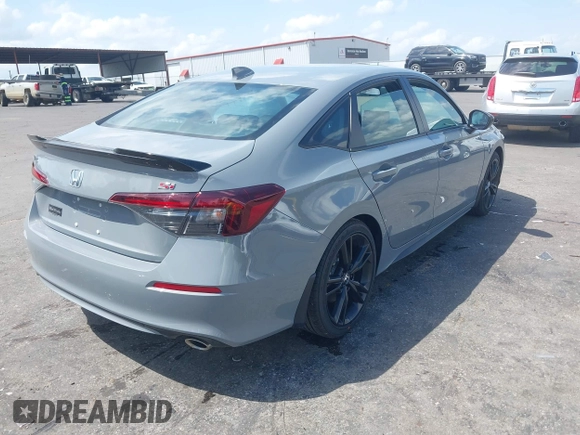 2025 Honda Civic Si with VIN 2HGFE1E55SH474645, listed as a IAAI auction lot 41941985 with 1,117 mi miles and . Bid and sale history available at DreamBid. Image 4.