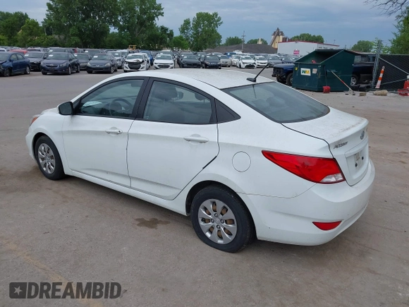 2016 Hyundai Accent SE with VIN KMHCT4AE0GU941453, listed as a IAAI auction lot 42533753 with 153,345 mi miles and . Bid and sale history available at DreamBid. Image 3.