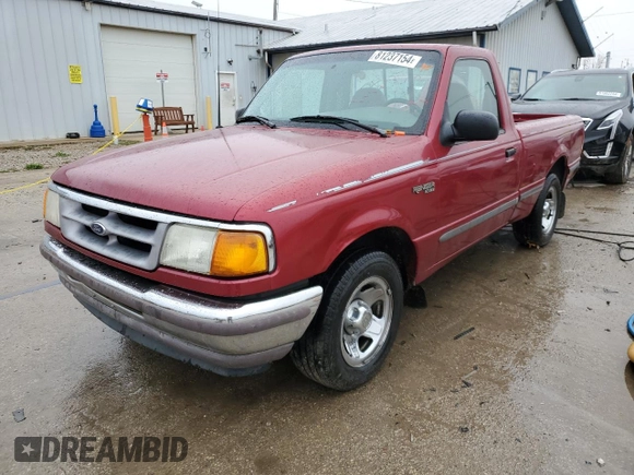 1995 Ford Ranger Splash with VIN 1FTCR10X7SPA51933, listed as a Copart auction lot 81237154 with 217,302 mi miles and Salvage Title. Bid and sale history available at carsss.com. Image 1.