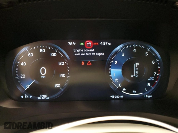 2021 Volvo S60 Momentum with VIN 7JR102TZ8MG108875, listed as a Copart auction lot 63189635 with 37,485 mi miles and Salvage title. Bid and sale history available at DreamBid. Image 9.