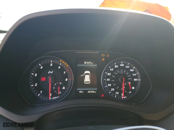 2020 Hyundai Veloster N with VIN KMHT36AH8LU007802, listed as a Copart auction lot 47702105 with 65,348 mi miles and Non Repairable. Bid and sale history available at carsss.com. Image 9.