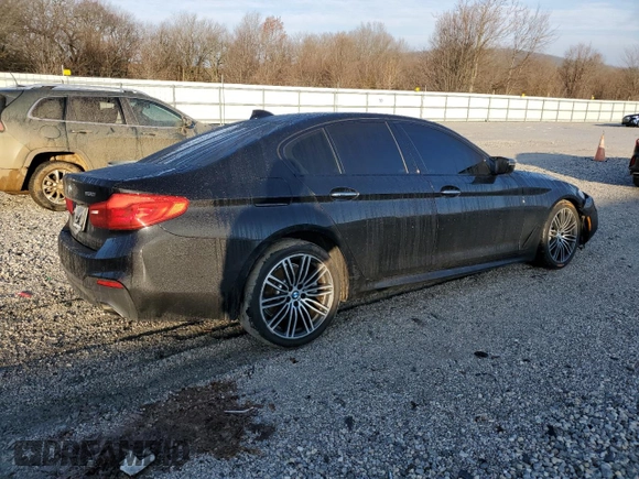 2018 BMW 5 Series 530i with VIN WBAJA5C59JG900021, listed as a Copart auction lot 43466695 with Not Provided miles and Salvage Title. Bid and sale history available at carsss.com. Image 3.