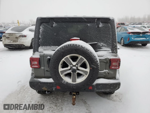 2021 Jeep Wrangler Unlimited Sahara z VIN 1C4HJXEG0MW572641, wystawiony jako Copart lot #42867765 z przebiegiem 93 609 mil mil oraz Szkoda całkowita • Salvage title. Historia ofert i sprzedaży dostępna na DreamBid. Obrazek 6.