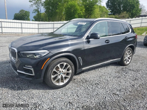 2021 BMW X5 sDrive40i with VIN 5UXCR4C06M9H52522, listed as a Copart auction lot 53038075 with 108,218 mi miles and Clean Title. Bid and sale history available at carsss.com. Image 1.