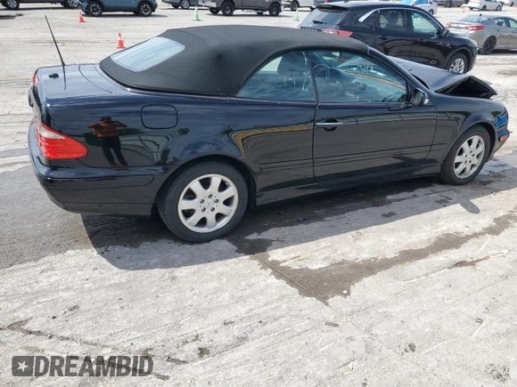 2003 Mercedes-Benz CLK 320 with VIN WDBLK65G43T140926, listed as a Copart auction lot 54426345 with 65,221 mi miles and Salvage Title. Bid and sale history available at DreamBid. Image 3.