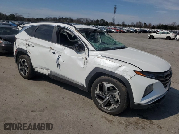 2022 Hyundai Tucson SEL with VIN 5NMJCCAE4NH029922, listed as a Copart auction lot 50301685 with 92,345 mi miles and Salvage Title. Bid and sale history available at carsss.com. Image 4.