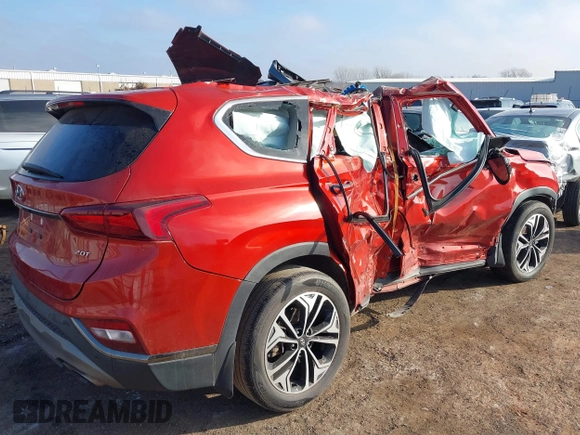 2020 Hyundai Santa Fe Limited with VIN 5NMS53AA0LH230466, listed as a IAAI auction lot 41252619 with Not Provided miles and . Bid and sale history available at DreamBid. Image 4.
