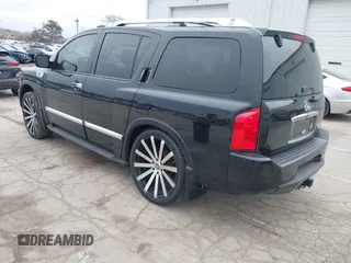 2009 Infiniti QX56 with VIN 5N3AA08C09N902599, listed as a IAAI auction lot 41502266 with 174,823 mi miles. Bid and sale history available at carsss.com. Image 3.