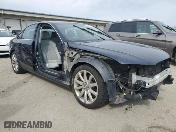 2013 Audi A4 Premium Plus with VIN WAUFFAFL8DN030627, listed as a Copart auction lot 46399905 with 89,592 mi miles and Salvage Title. Bid and sale history available at carsss.com. Image 4.