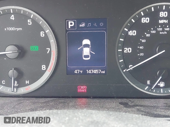 2016 Hyundai Sonata 2.4L with VIN 5NPE24AF5GH403642, listed as a IAAI auction lot 41877194 with 147,457 mi miles and . Bid and sale history available at carsss.com. Image 15.