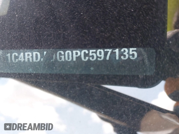 2023 Dodge Durango GT z VIN 1C4RDJDG0PC597135, wystawiony jako IAAI lot #42376422 z przebiegiem Nie podano mil oraz . Historia ofert i sprzedaży dostępna na DreamBid. Obrazek 9.