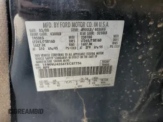 2000 Ford Excursion Limited with VIN 1FMNU43S6YEC87756, listed as a Copart auction lot 67281054 with 180,254 mi miles and Non repairable. Bid and sale history available at DreamBid. Image 14.