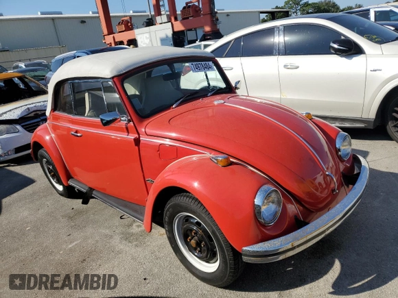 1968 Volkswagen Beetle with VIN 158568466, listed as a Copart auction lot 74978484 with 51,303 mi miles and Salvage Title. Bid and sale history available at DreamBid. Image 4.