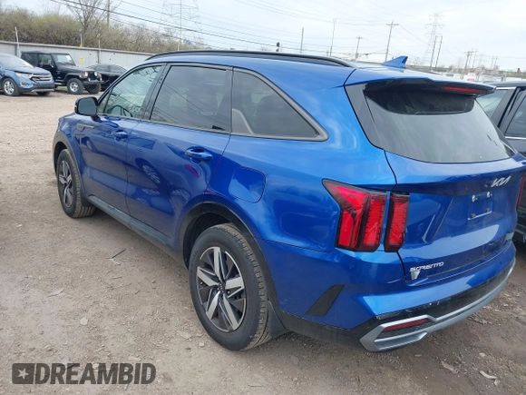 2023 Kia Sorento S with VIN 5XYRL4LC5PG161153, listed as a IAAI auction lot 41905244 with 23,912 mi miles and . Bid and sale history available at DreamBid. Image 3.