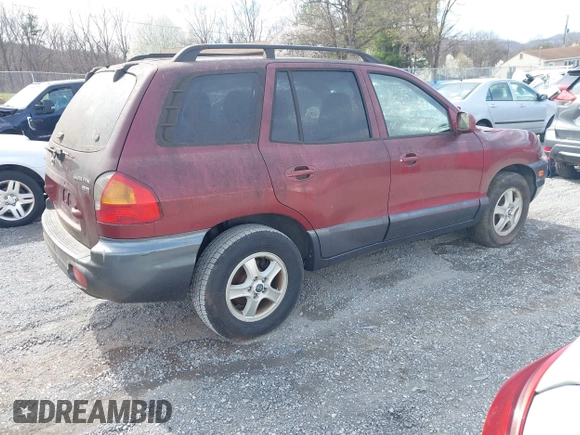 2003 Hyundai Santa Fe GLS with VIN KM8SC13E43U526945, listed as a IAAI auction lot 41847683 with 180,986 mi miles. Bid and sale history available at carsss.com. Image 4.